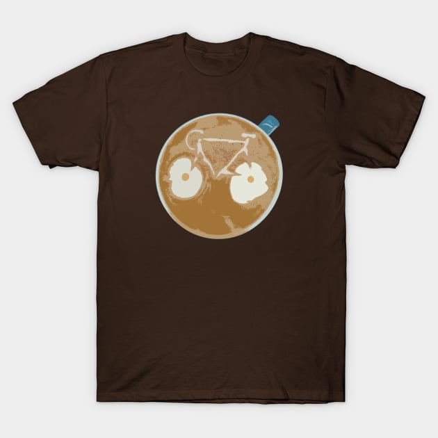 Cycling Latte Art T-Shirt by esskay1000